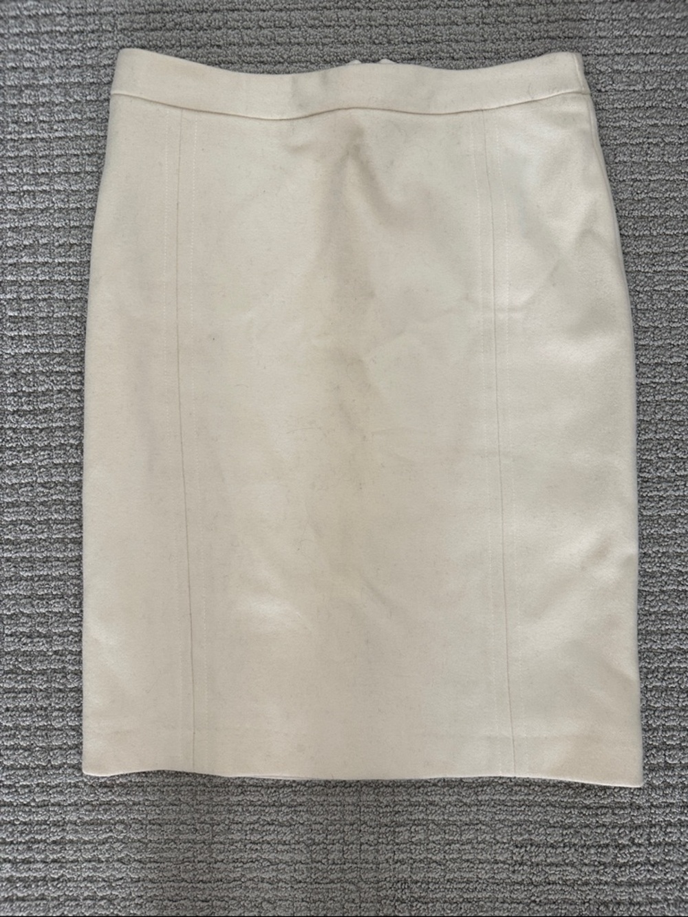 Julien Macdonald Italian made wool 42 Cream Pencil Skirt